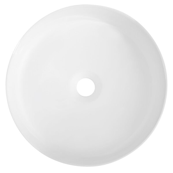 Isvea Isvea, INFINITY ROUND keramické umyvadlo na desku, průměr 36x12 cm, matně bílá, 10NF65036-2L
