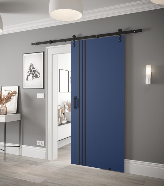 Posuvné dveře s kováním LEONTINA 7 - 90 cm, modré