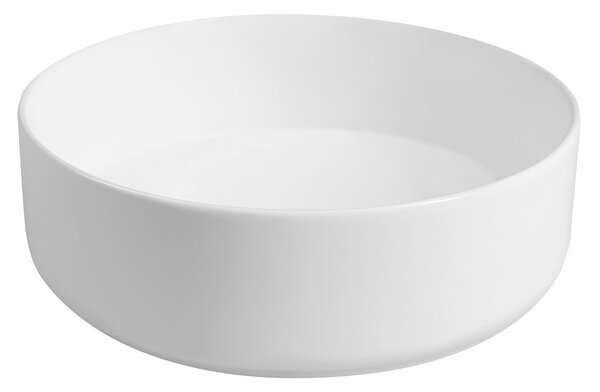 Isvea Isvea, INFINITY ROUND keramické umyvadlo na desku, průměr 36x12 cm, matně bílá, 10NF65036-2L