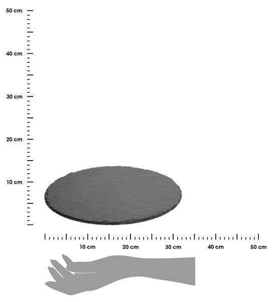 Servírovací podnos z břidlice Rock, (fi) 32 cm