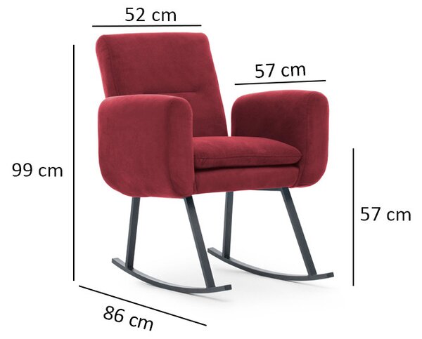ASIR Houpací křeslo KONO kaštanová