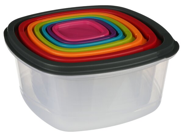 Plastová nádoba na potraviny Rainbow sada 7ks