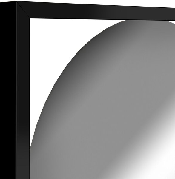 Styler Marbella zrcadlo 37x132 cm oválný černá LU-12349
