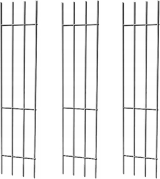 Kovová zahradní pergola, podpěra pro květiny, mříž sada 3ks
