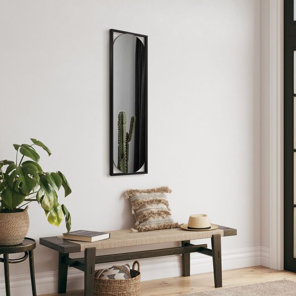 Styler Marbella zrcadlo 37x132 cm oválný černá LU-12349