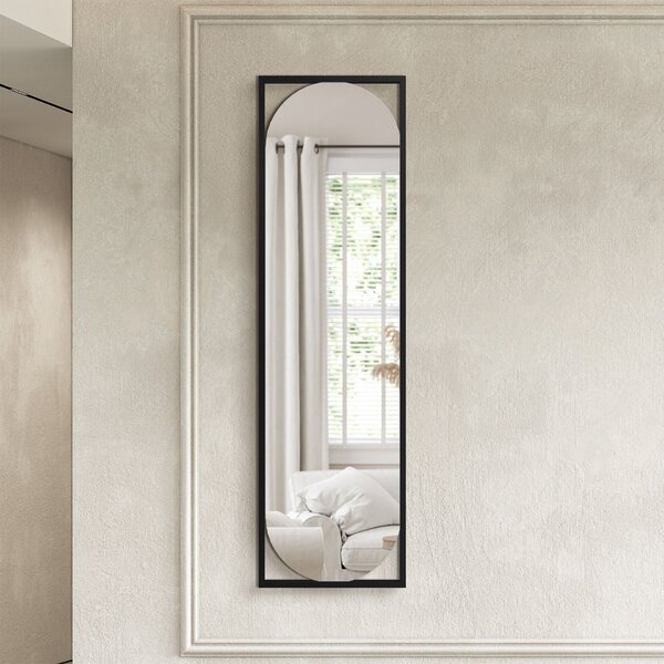 Styler Marbella zrcadlo 37x132 cm oválný černá LU-12349