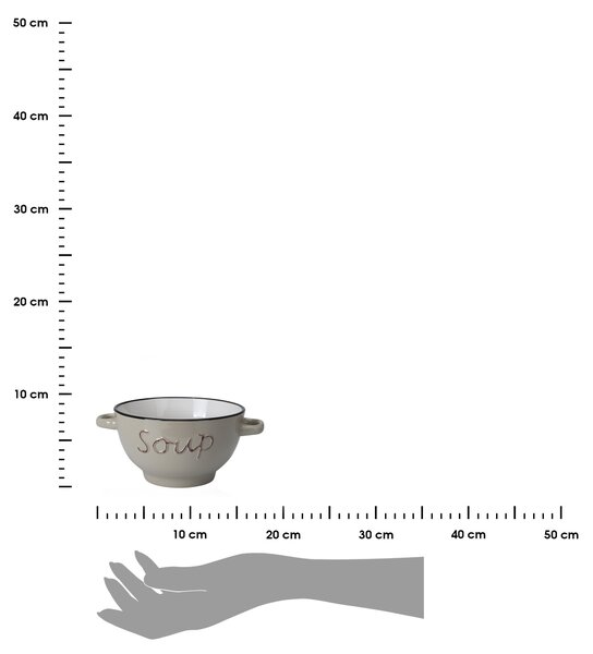 Kameninová miska na polévku Soup 650 ml béžová