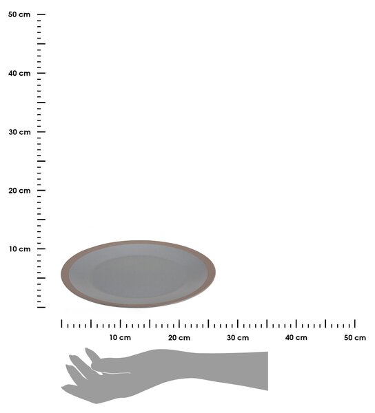 Kameninový talíř Clay, (fi) 26,5 cm, šedý