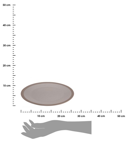 Kameninový talíř Clay, (fi) 26,5 cm, béžový