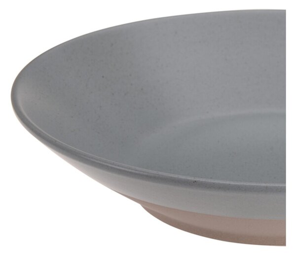 Kameninový hluboký talíř Clay, (fi) 21 cm, šedý