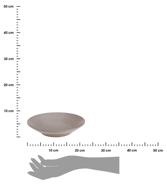 Kameninový hluboký talíř Clay, (fi) 21 cm, béžový