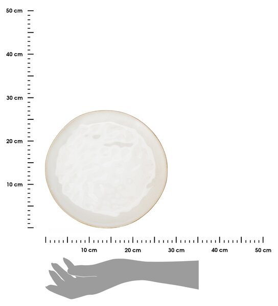Kameninový talíř Sia, (fi) 27,8 cm, krémová
