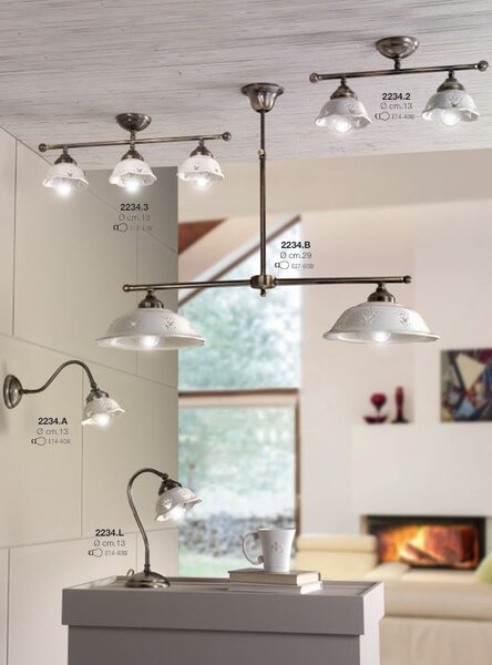 Keramická nástěnná lampa 2234.A