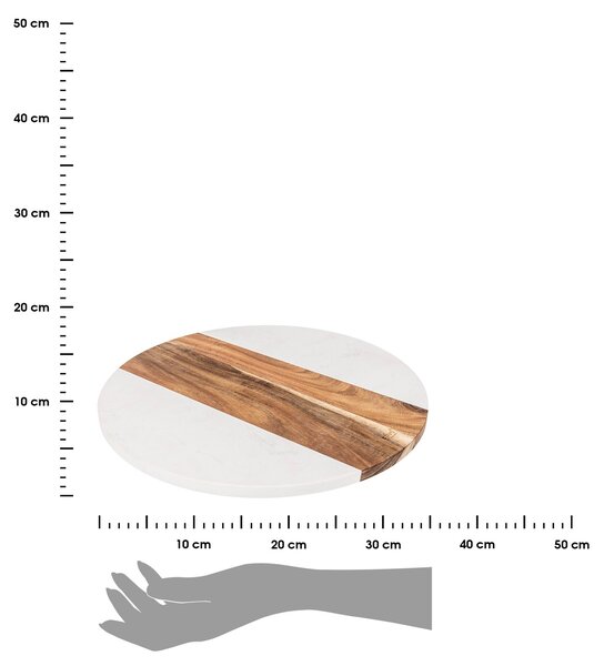 Mramorový otočný servírovací tác Marie, (fi) 35 cm