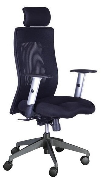Kancelářská židle LEXA XL + 3D podhlavník, černá