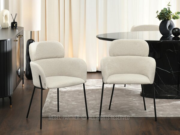 Jídelní židle Bastante (béžová + černá). Akce -10%