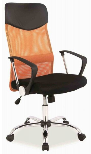 Kancelářská židle Q025 černo-oranžová PREZIDENT II