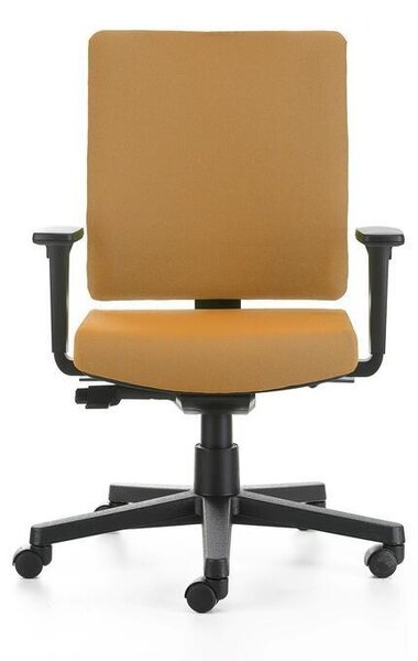 Kancelářská židle BUTTERFLY s područkami, žlutá