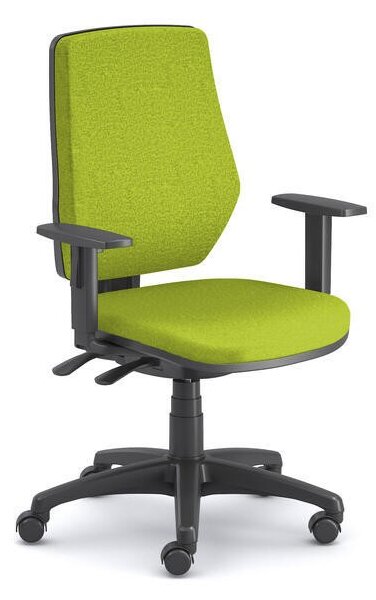 Kancelářská židle LEX celočalouněná s područkami, zelená