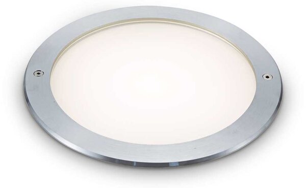 Ideal Lux Venkovní zapuštěné bodové LED světlo TAURUS WIDE ROUND ⌀10cm Barva: ocel
