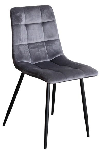 Jídelní židle BERGEN šedý samet