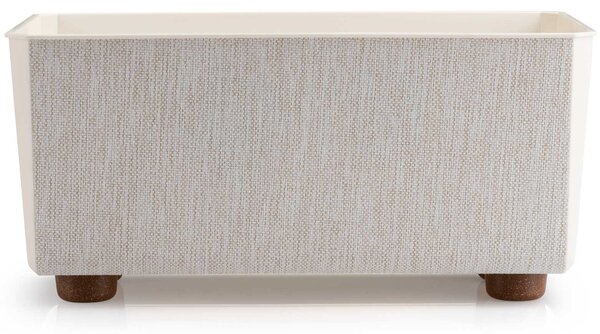 PLASTOVÝ KVĚTINÁČ SALVIA TX 28,5X17 CM KRÉMOVÁ