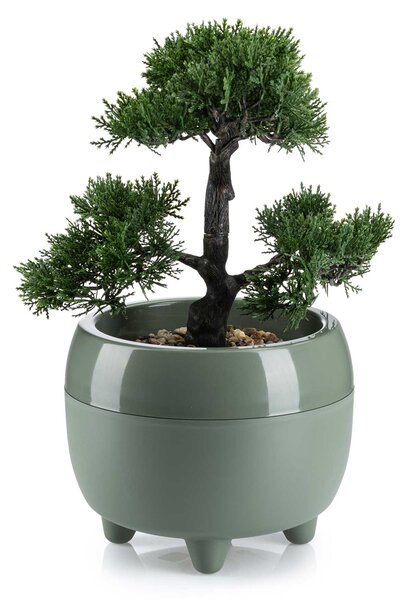 PLASTOVÝ KVĚTINÁČ BOTANICE 30X24 CM ZELENÁ