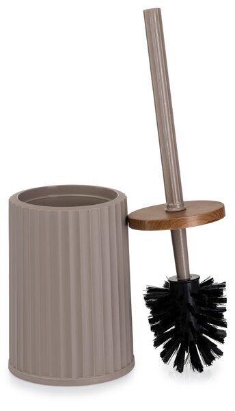 Sada koupelnových doplňků Roza béžová/s povrchovou úpravou v dekoru dřeva