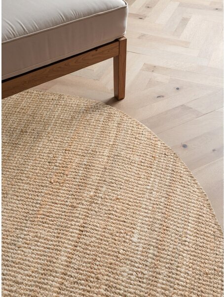Jutový kulatý koberec v přírodní barvě ø 160 cm Bouclé Jaipur – Hanse Home