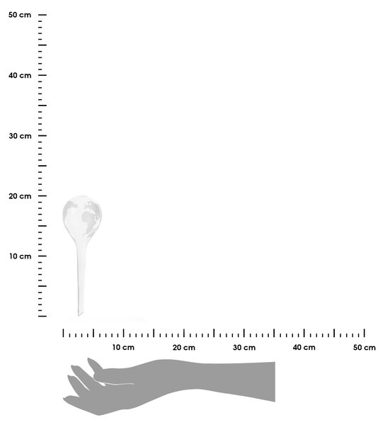 Zavlažovací koule Globe, 20x6,5 cm, transparentní