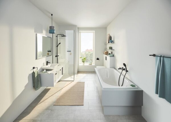 GROHE 411042430 - Dvouramenný držák na ručníky START CUBE 654 mm černá