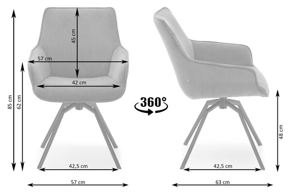 Jídelní židle Lowie (béžová + černá). Akce -10%