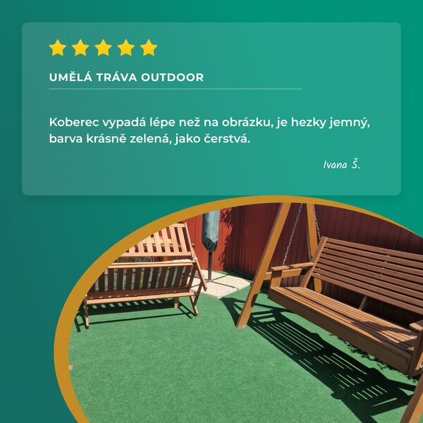 Betap, Umělá tráva venkovní Outdoor - neúčtují se zbytky z role, spodní část s nopy (na pevné podklady), šíře 2m,4m, zelená