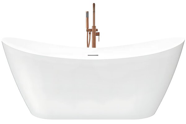 Rea FERRANO Slim, volně stojící vana 1800×800×745 mm, bílá, bílá krytka odtoku, REA-W0082
