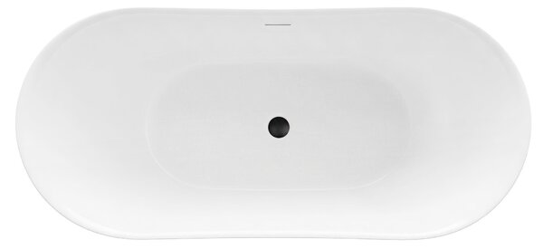 Rea FERRANO Slim, volně stojící vana 1800×800×745 mm, bílá, bílá krytka odtoku, REA-W0082