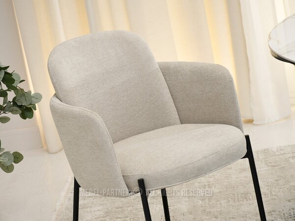 Jídelní židle Oficina (béžová + černá). Akce -10%