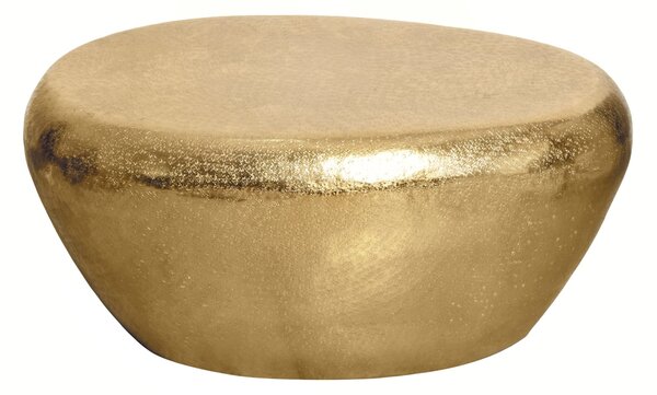 Konferenční stolek STONE 75cm kladívkový efekt zlatý