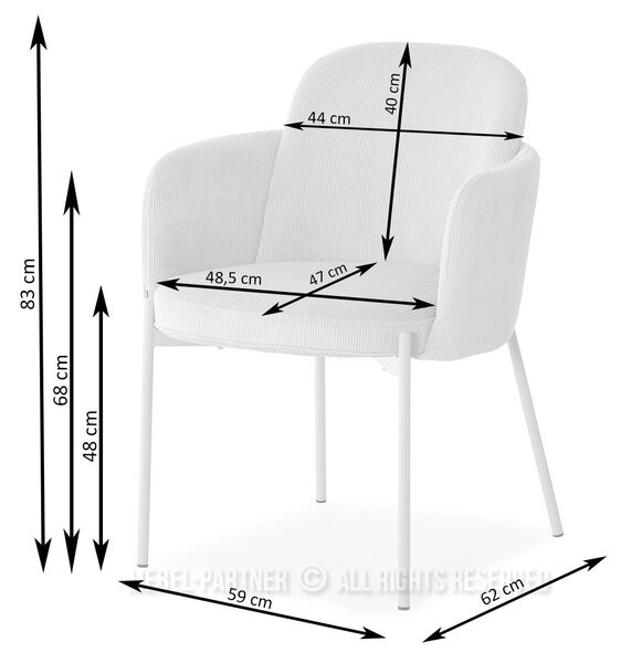 Jídelní židle Oficina (béžová + černá). Akce -10%