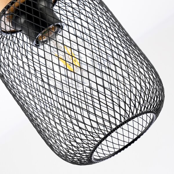 Brilagi - Lustr na lanku BASKLITE 1xE27/15W/230V dřevo/černá