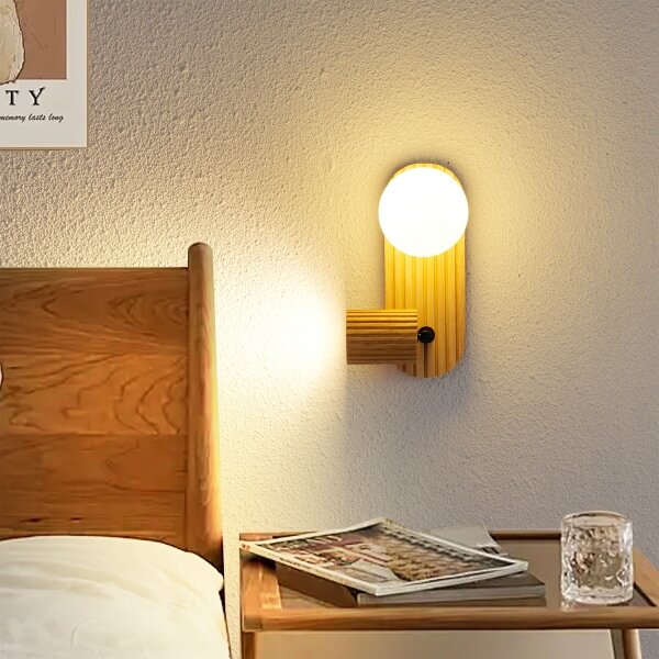 Brilagi - Nástěnné bod. svítidlo MODERN WOOD 1xG9/5W/230V+1xGU10/8W dřevo