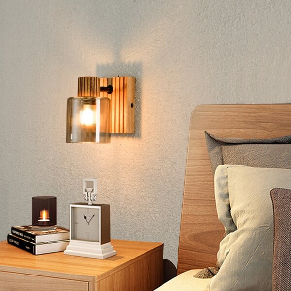 Brilagi - Nástěnné bodové svítidlo HYGGE 1xE14/15W/230V dřevo/kouřová