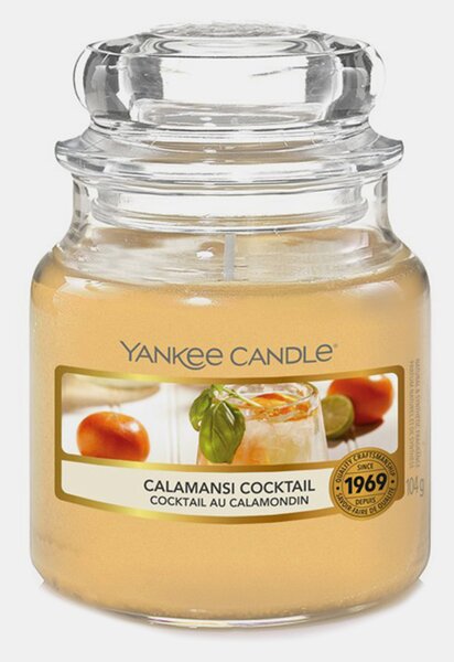 Yankee Candle žluté vonná svíčka Calamansi Cocktail Classic malý