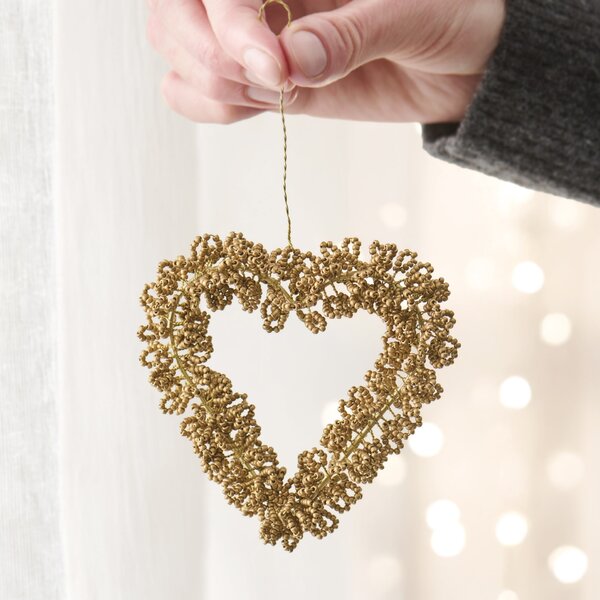 Závěsná dekorace Heart Brown Beads