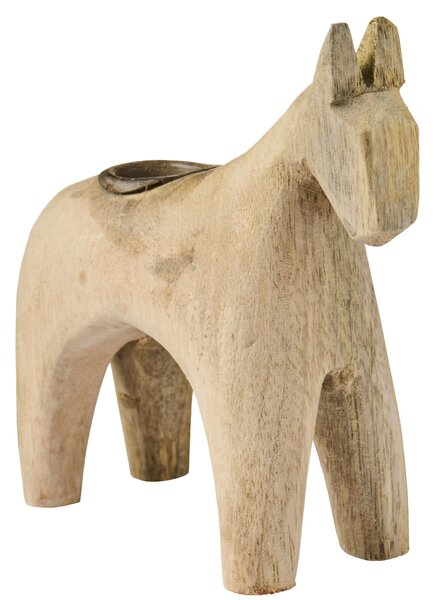 Dřevěný svícen Nature Horse