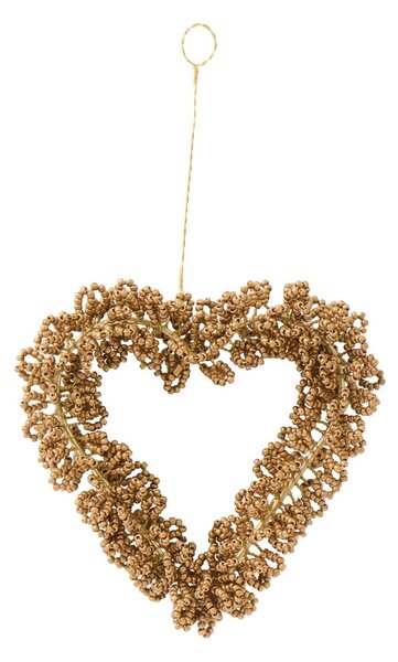 Závěsná dekorace Heart Brown Beads