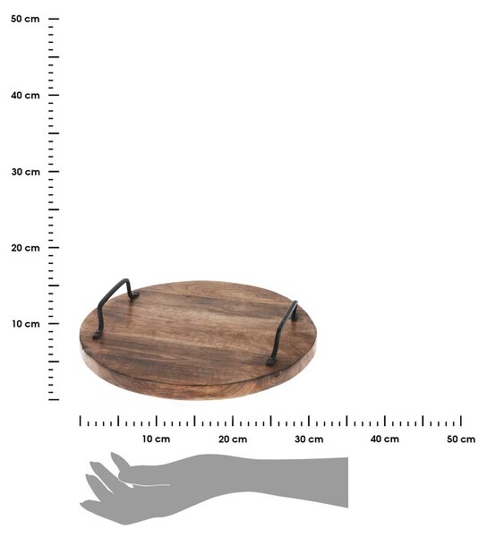 Dřevěný servírovací tác Elle, (fi) 30 cm
