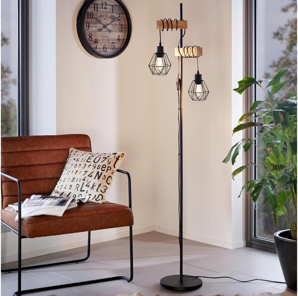 Eglo 43137 - Stojací lampa TOWNSHEND 2xE27/60W/230V