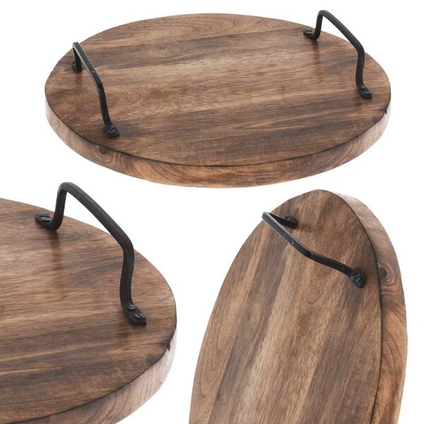 Dřevěný servírovací tác Elle, (fi) 30 cm