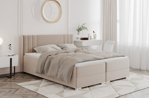 Manželská postel AGNETA 1 - 160x200, béžová