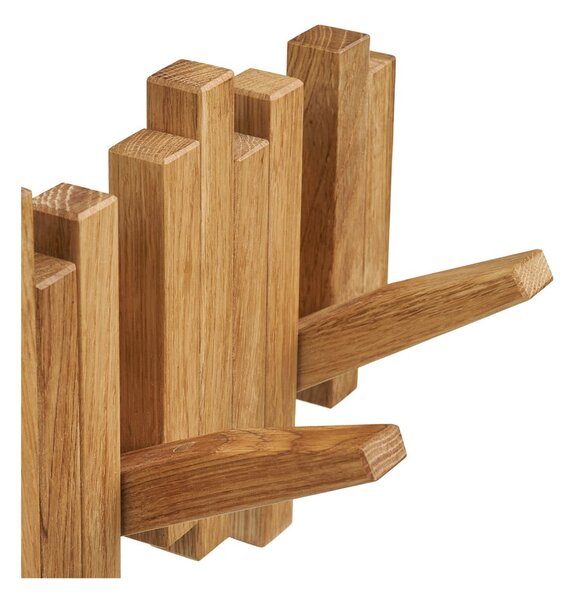 Nástěnný věšák z dubového dřeva v přírodní barvě 3 cm Caltra – House Nordic